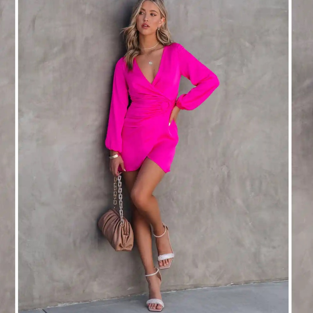 Vici dolls beautiful bright hot pink mini dress